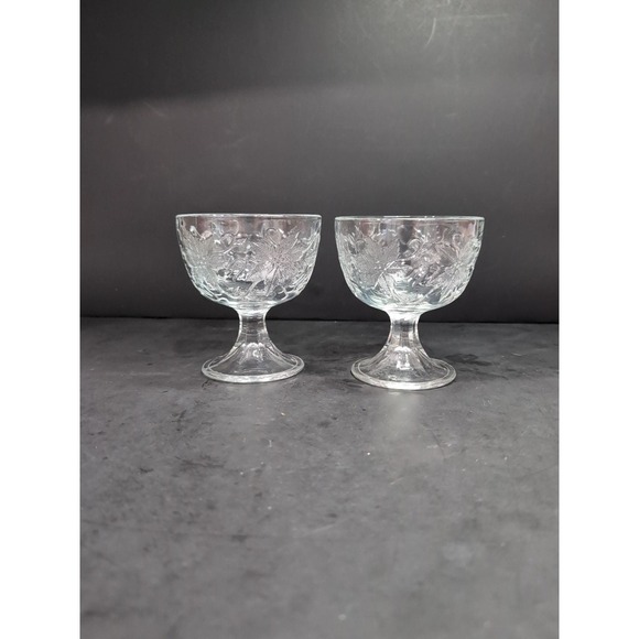Princess House Crystal Fantasia Dessert Bowl, Footed Sherbet Cup Set, Serving - Picture 1 of 9